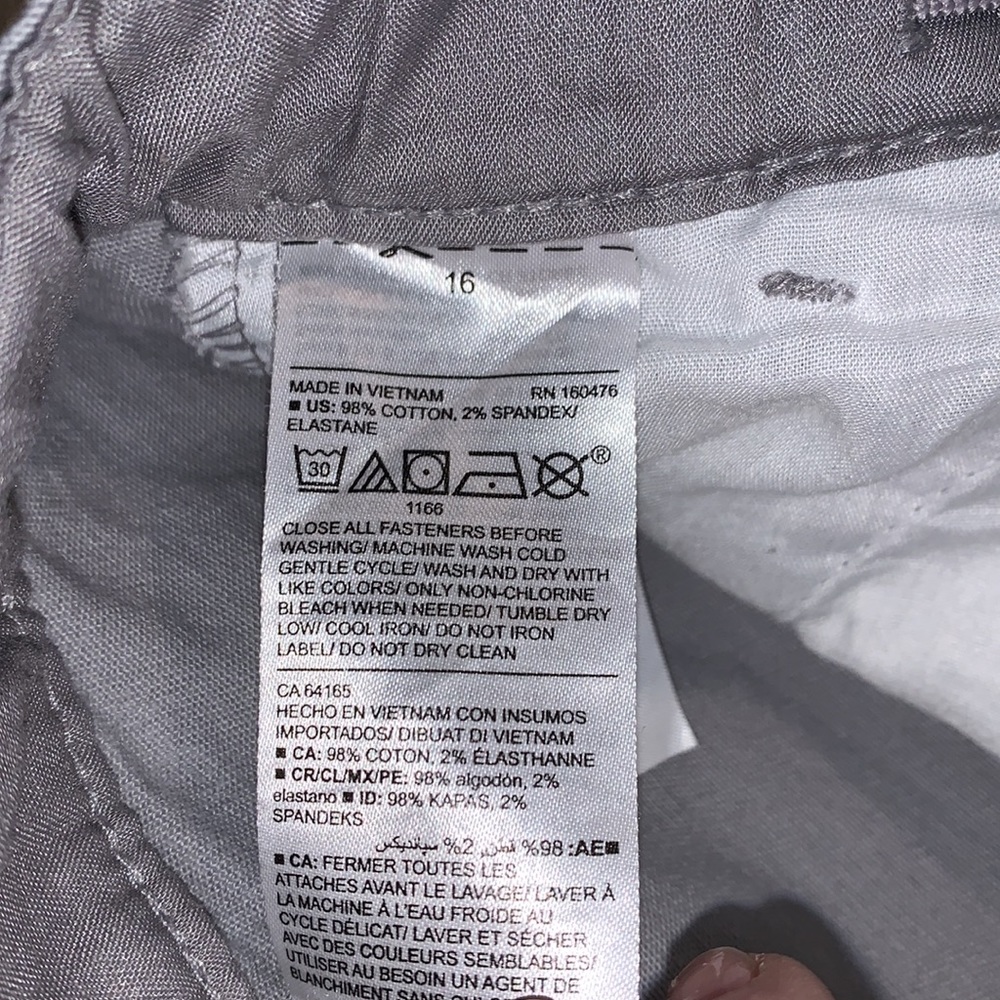 Two Pair Boys Chino Shorts in Gray and Navy, size 16 Boys, adjustable waist - Picture 4 of 4